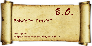Bohár Ottó névjegykártya