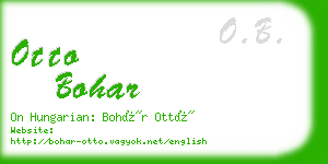 otto bohar business card